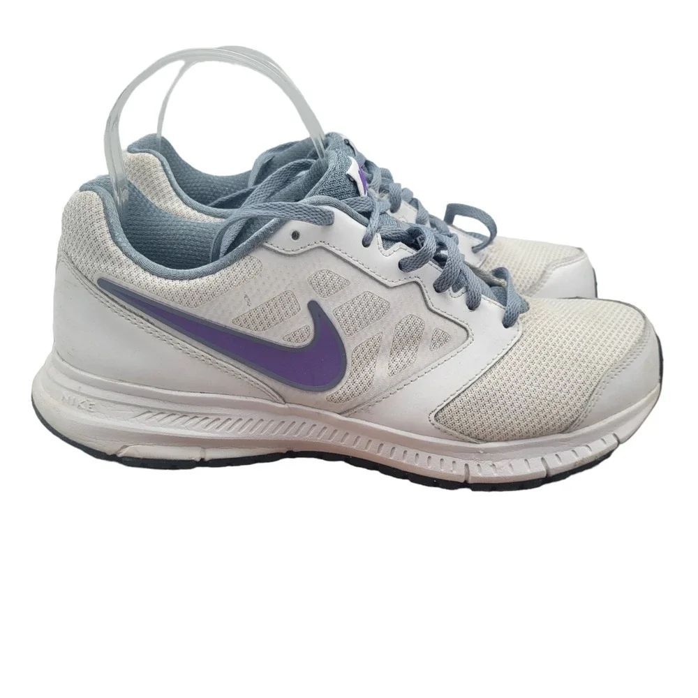 Nike Downshifter 6 Running Shoes Womens Size 10 White Purple Sneakers 684765-100